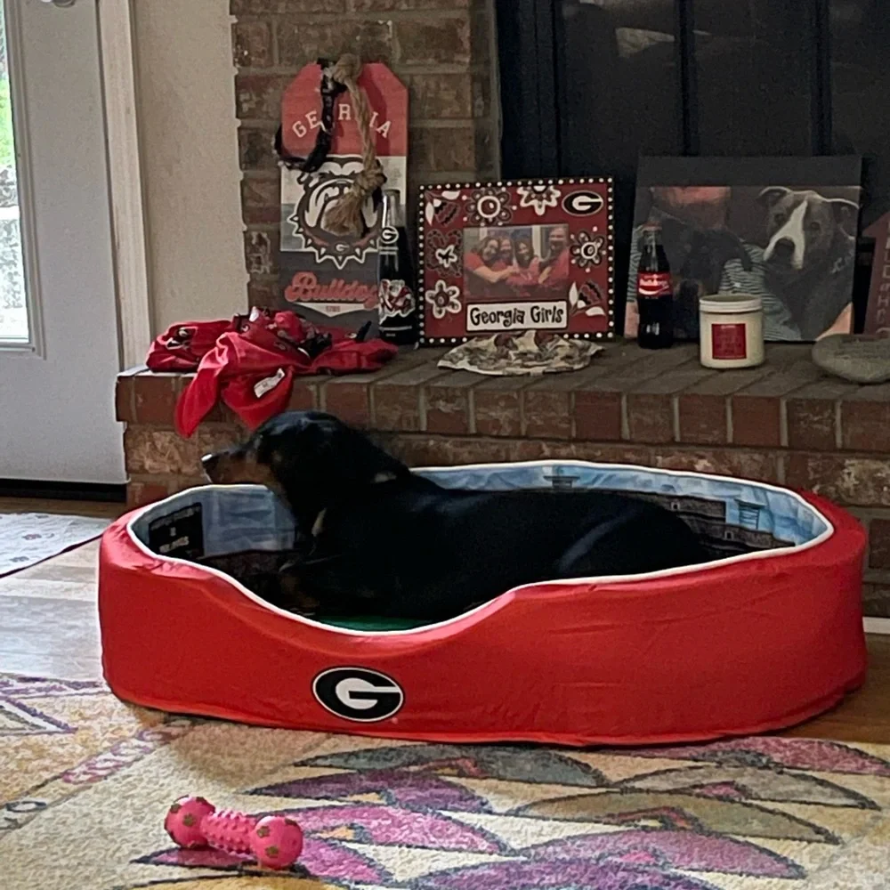 Georgia Bulldogs Large Stadium Dog Bed NIB.